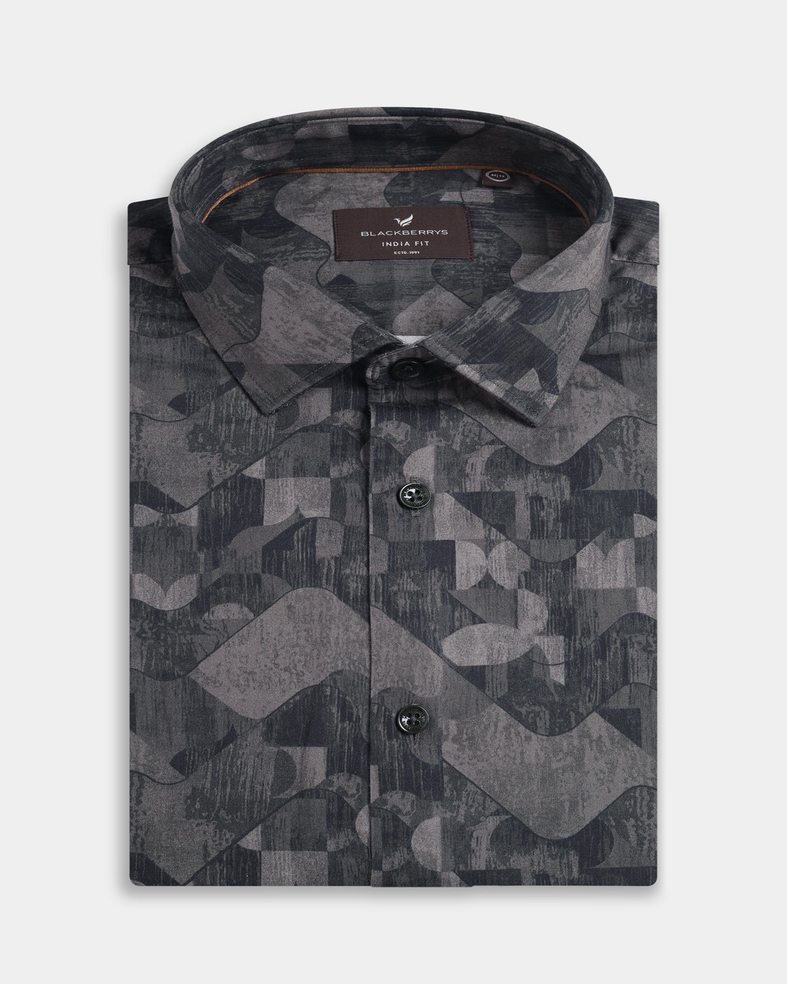 Dark Olive Printed Shirt - Zykos