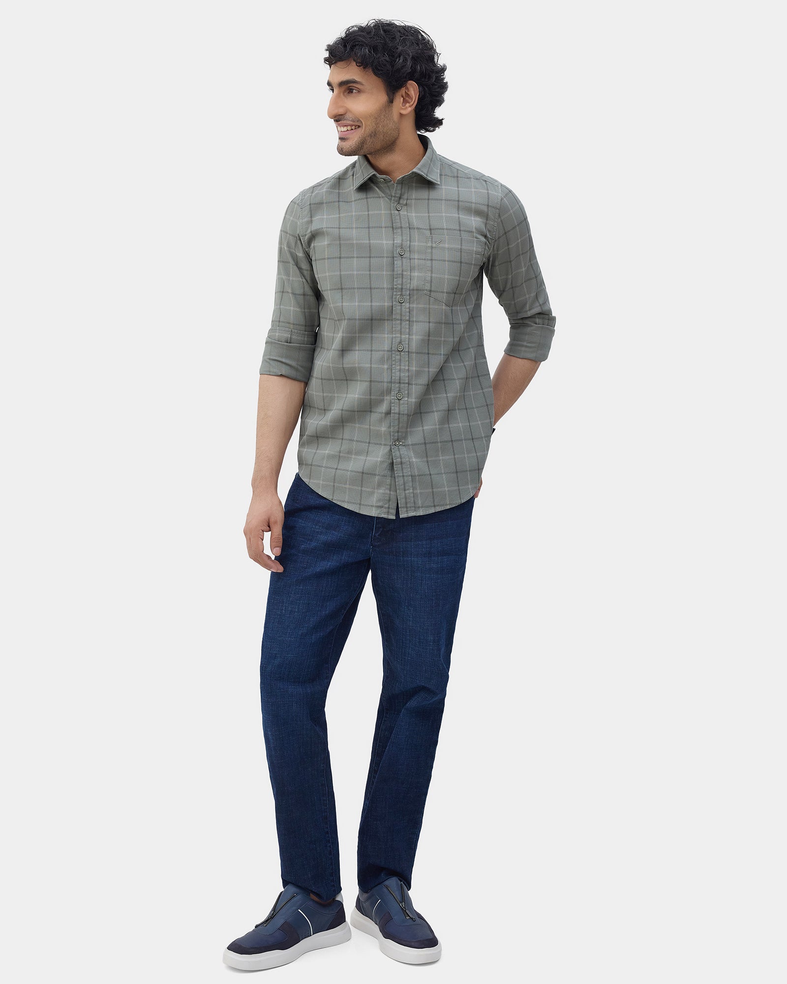 Olive Check Shirt - Dani