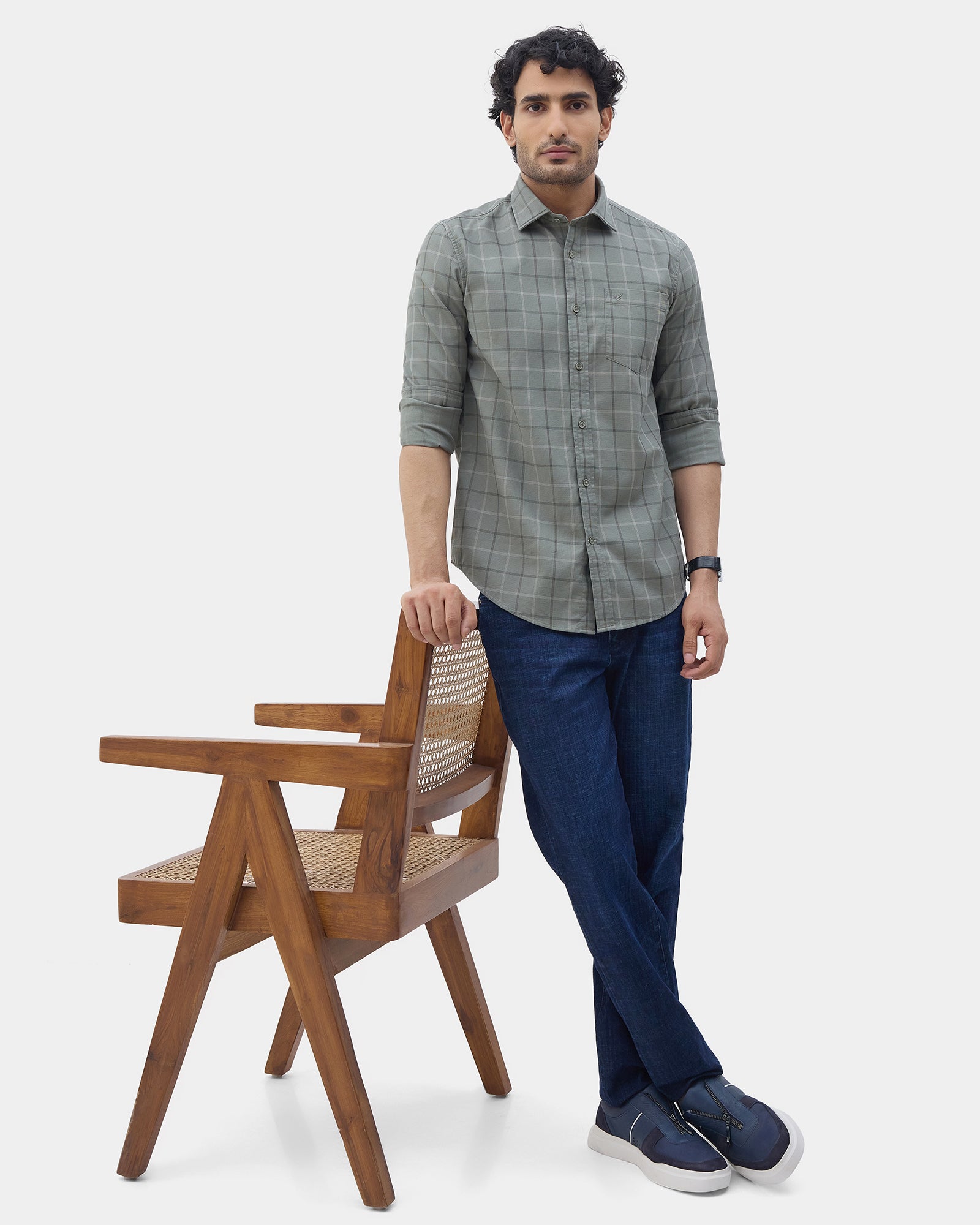 Olive Check Shirt - Dani