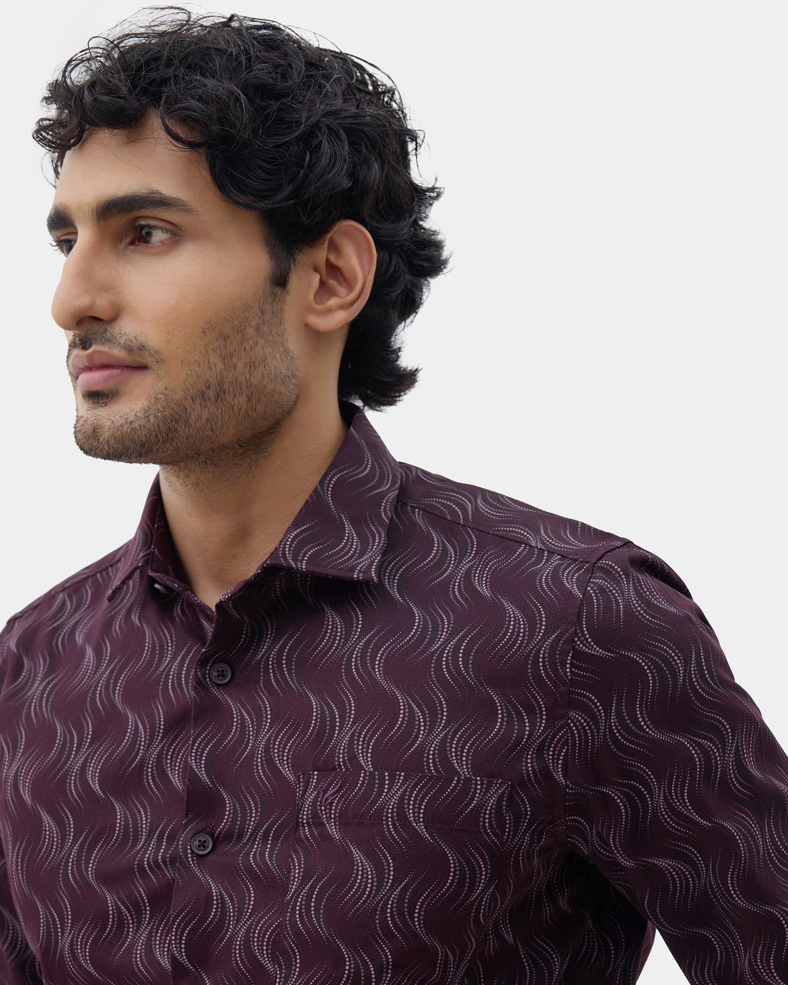 Wine Printed Shirt - Keno