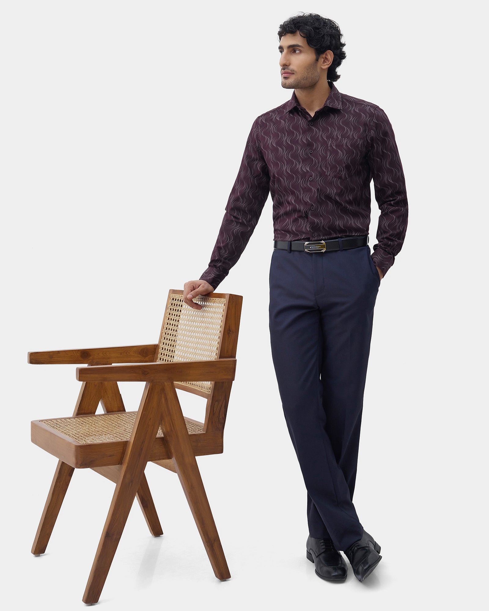 Wine Printed Shirt - Keno