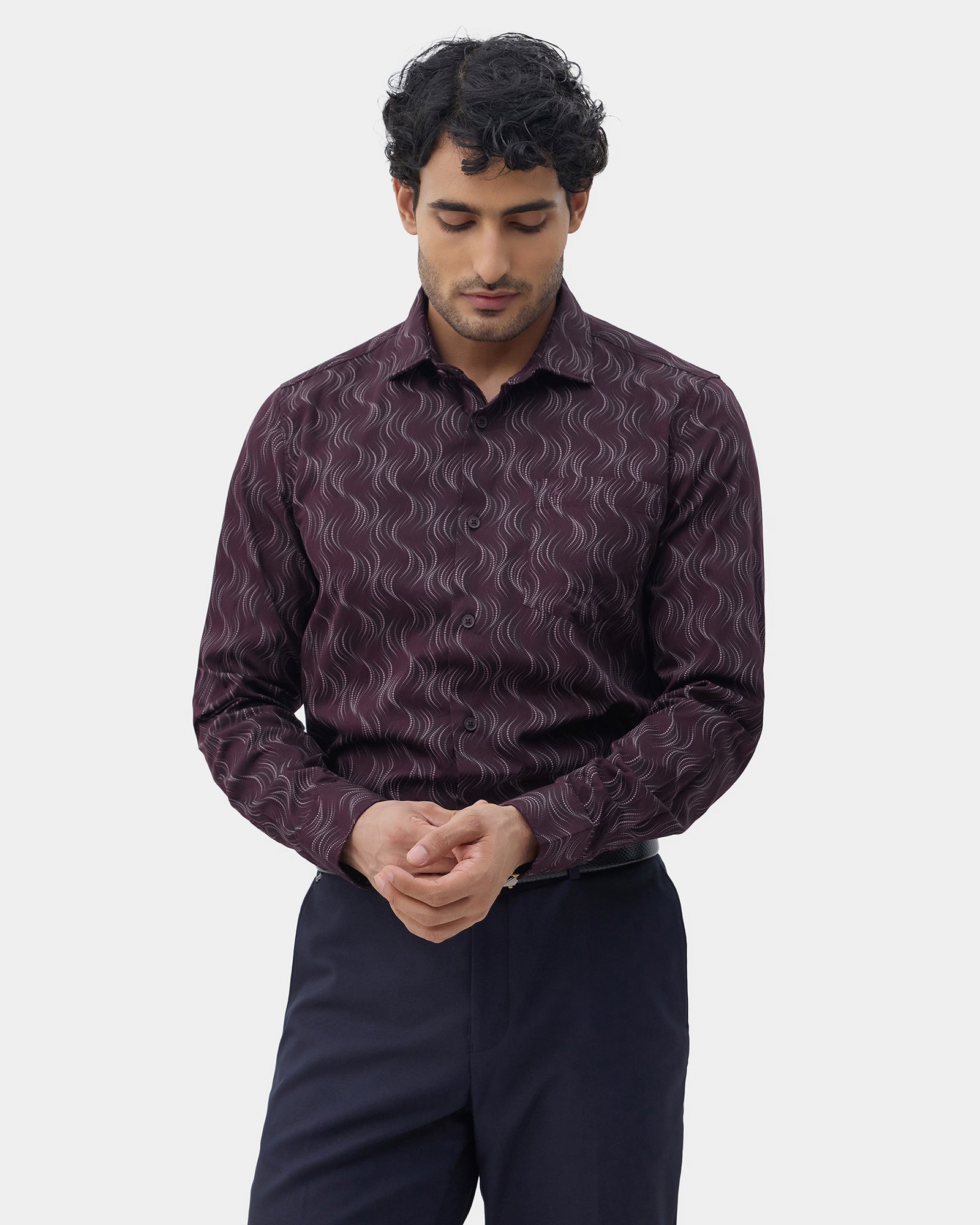 Wine Printed Shirt - Keno