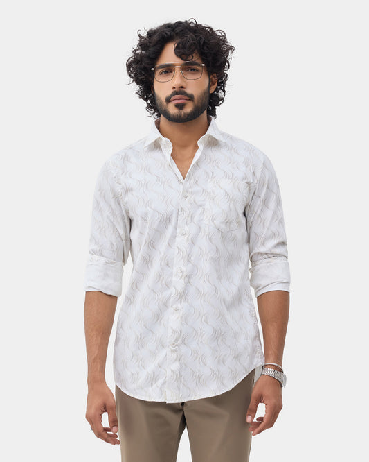 White Printed Shirt - Keno