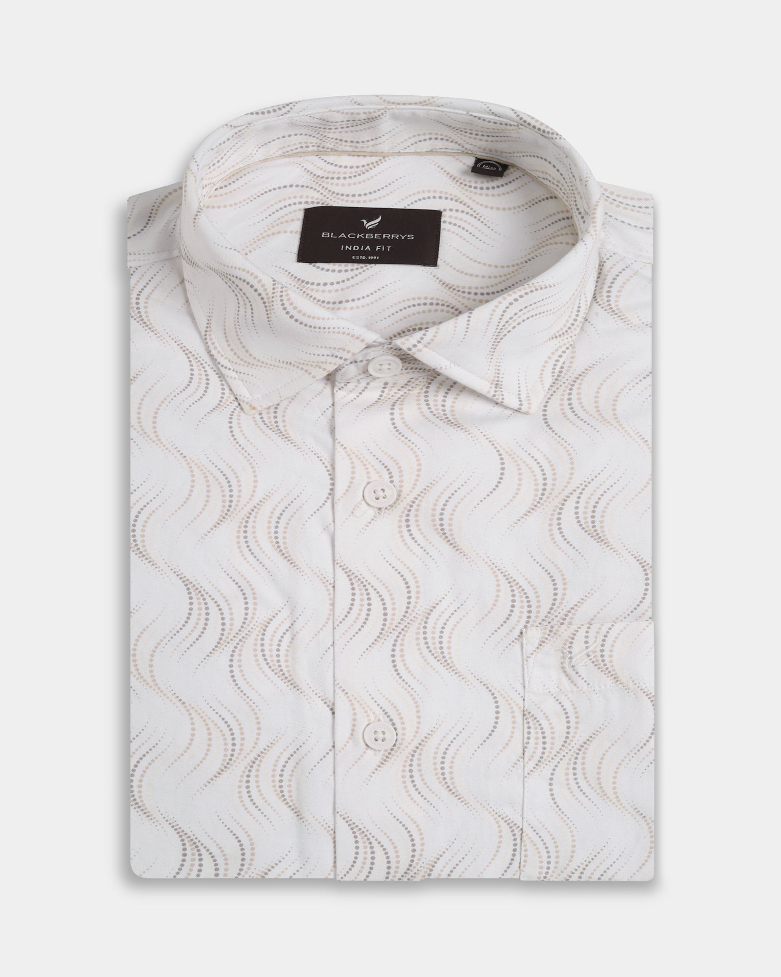 White Printed Shirt - Keno