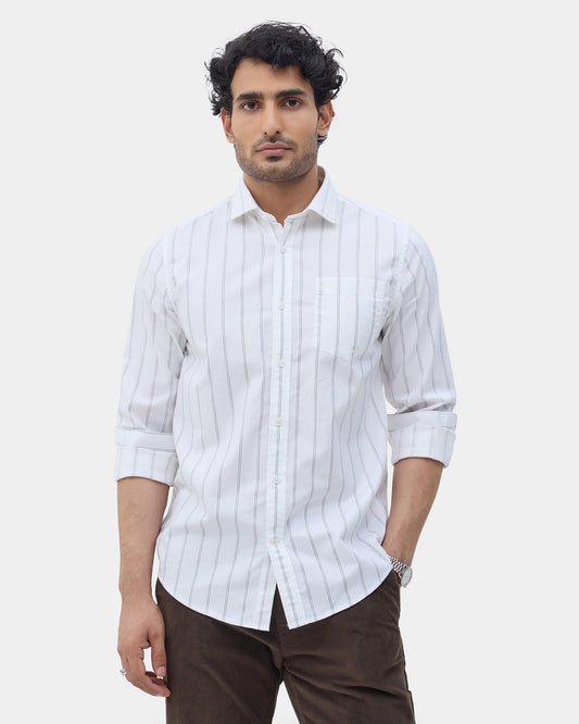 Off White Stripe Shirt - Rosten