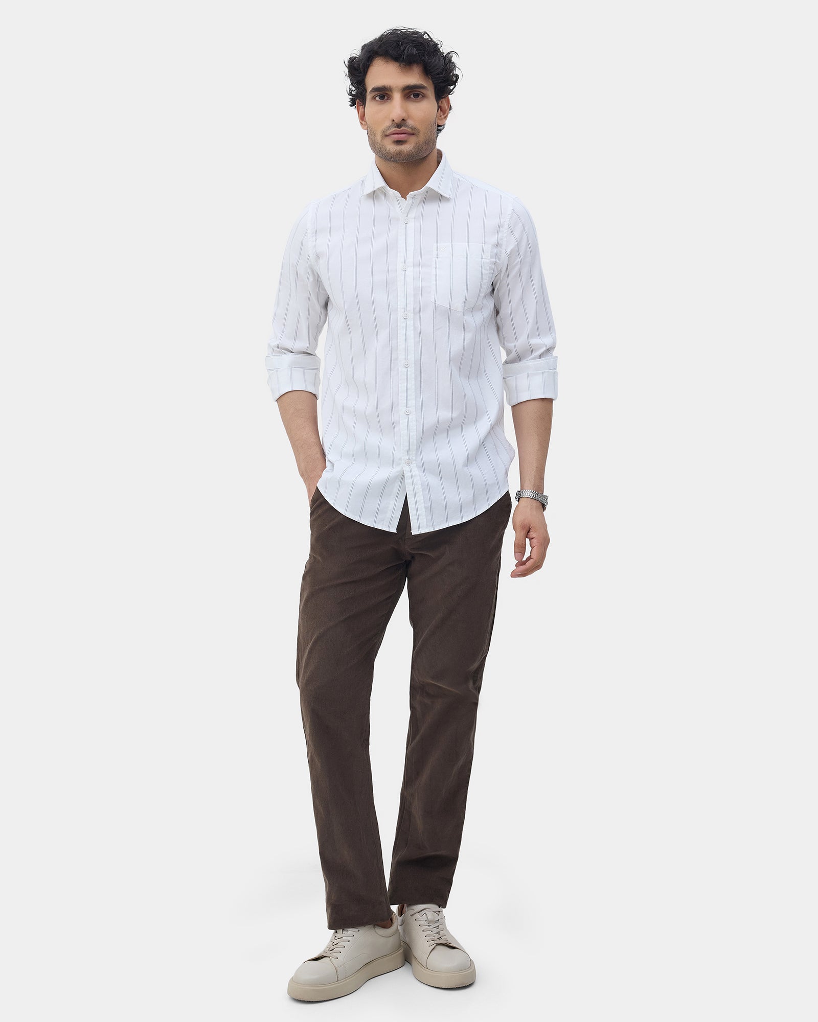 Off White Stripe Shirt - Rosten