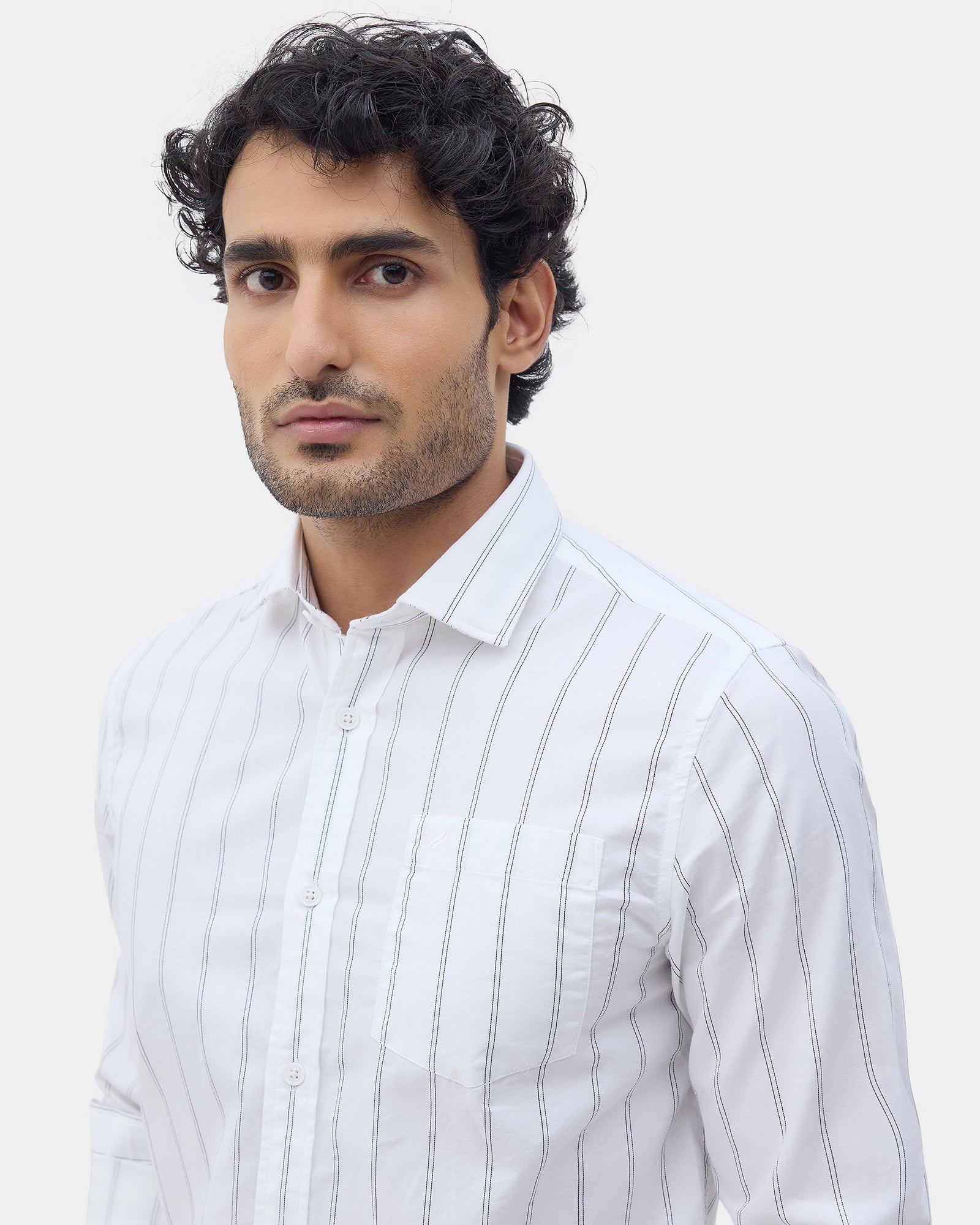 Off White Stripe Shirt - Rosten