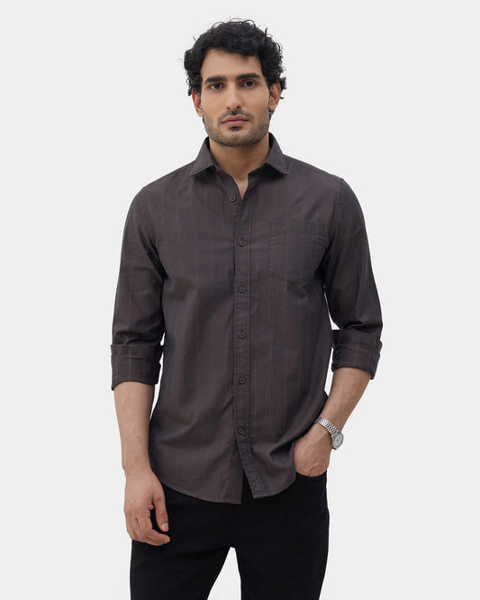 Brown Stripe Shirt - Rosten