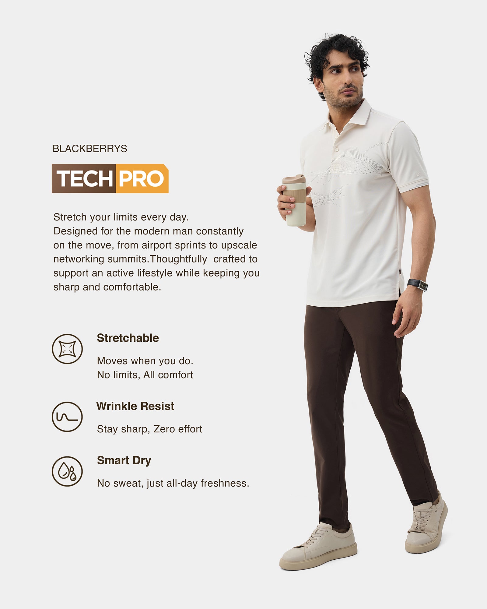Off White TechPro Printed Polo - Tae