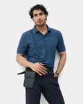 Dark Blue TechPro Printed Polo - Tae
