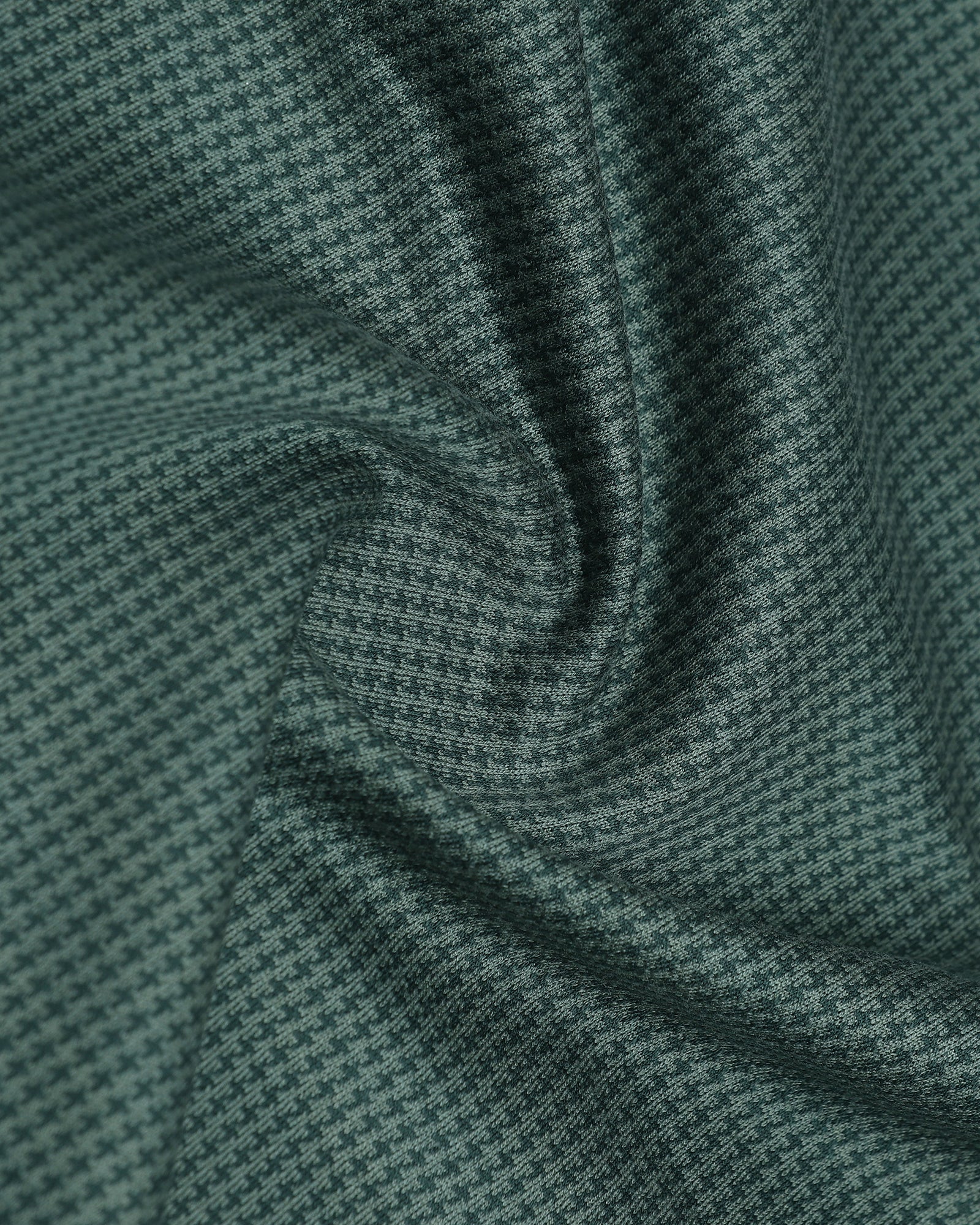 Forest Green Textured Polo - Bomi