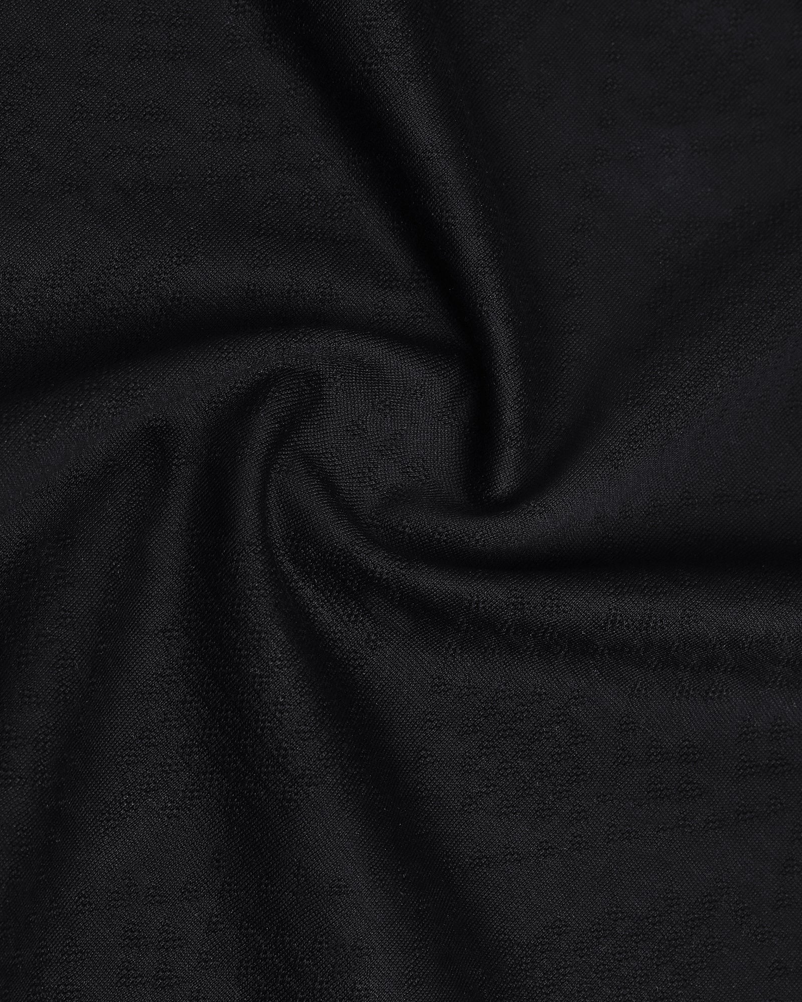 Black Textured Polo - Min Jun
