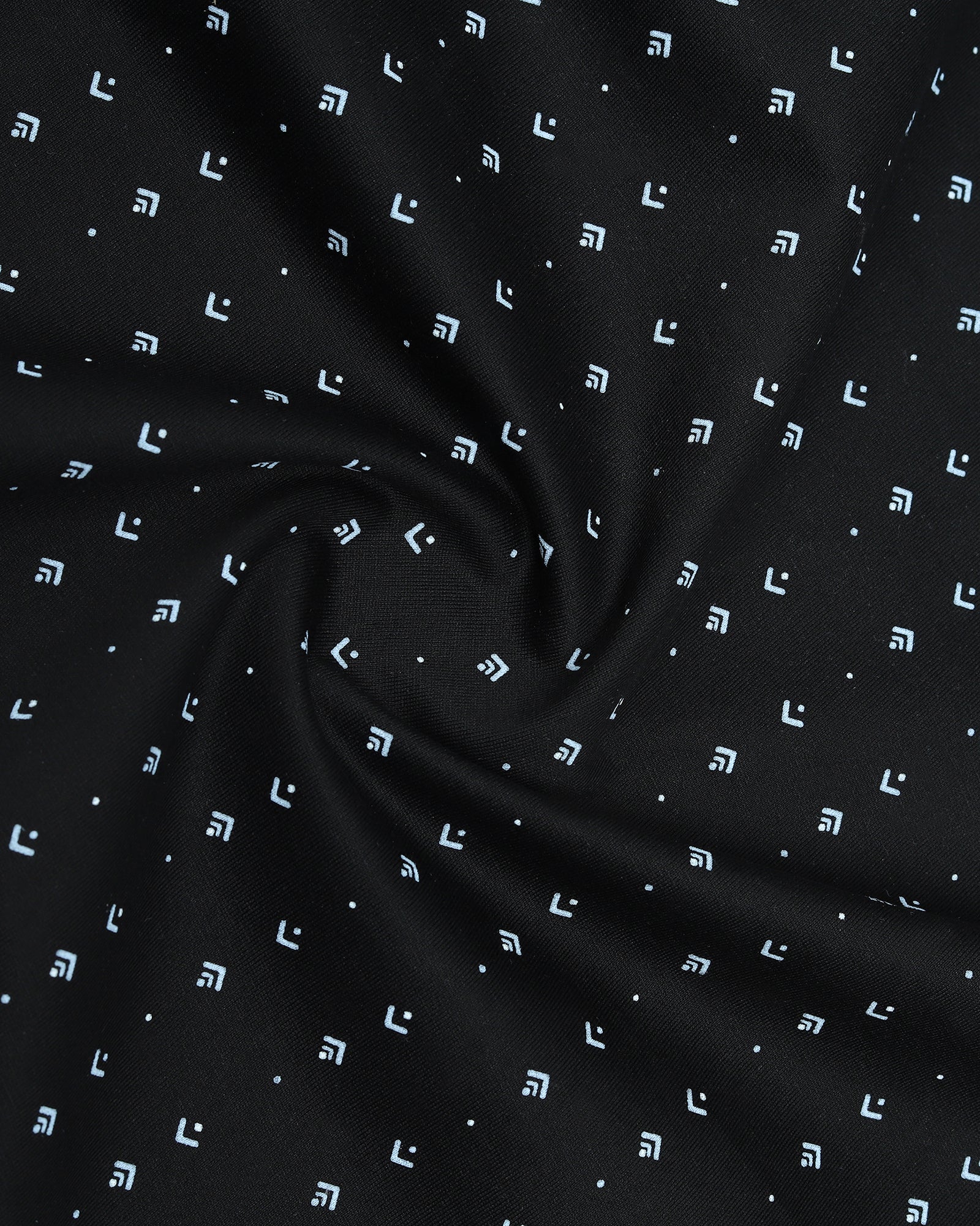 Black Printed Polo - Kima
