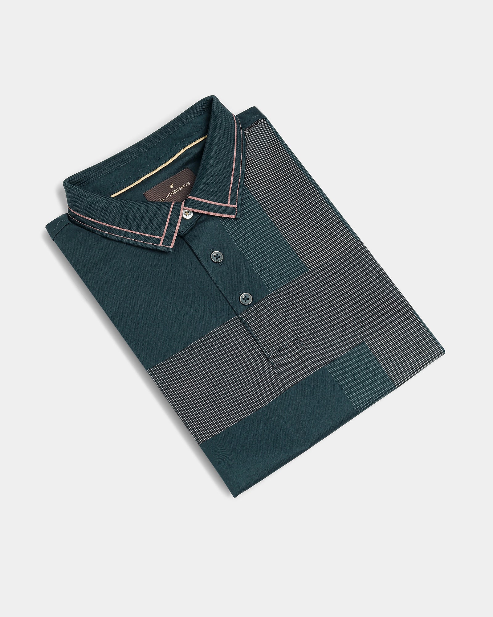 Dark Green Printed Polo - Muki