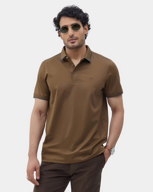 Bear Brown Solid Polo - Ae Ryun