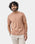 Beaver Brown Crew Neck Solid T-Shirt - Ginjiro