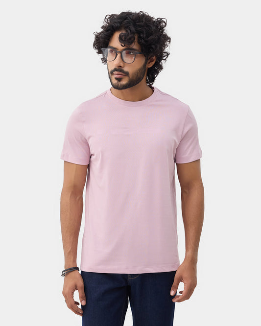 Lilac Crew Neck Printed T-Shirt - Marimo