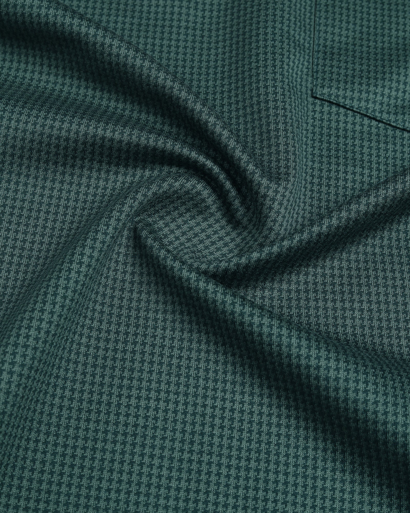 Forest Green Textured Polo - Bomi
