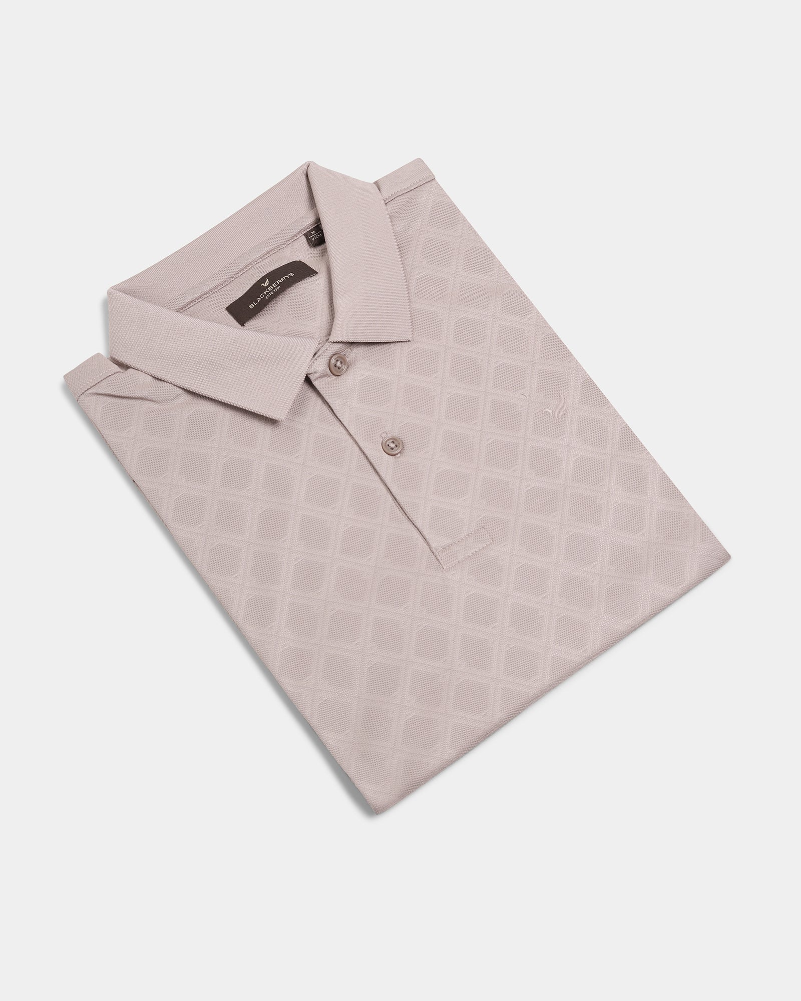 Ether Beige Textured Polo - Cho