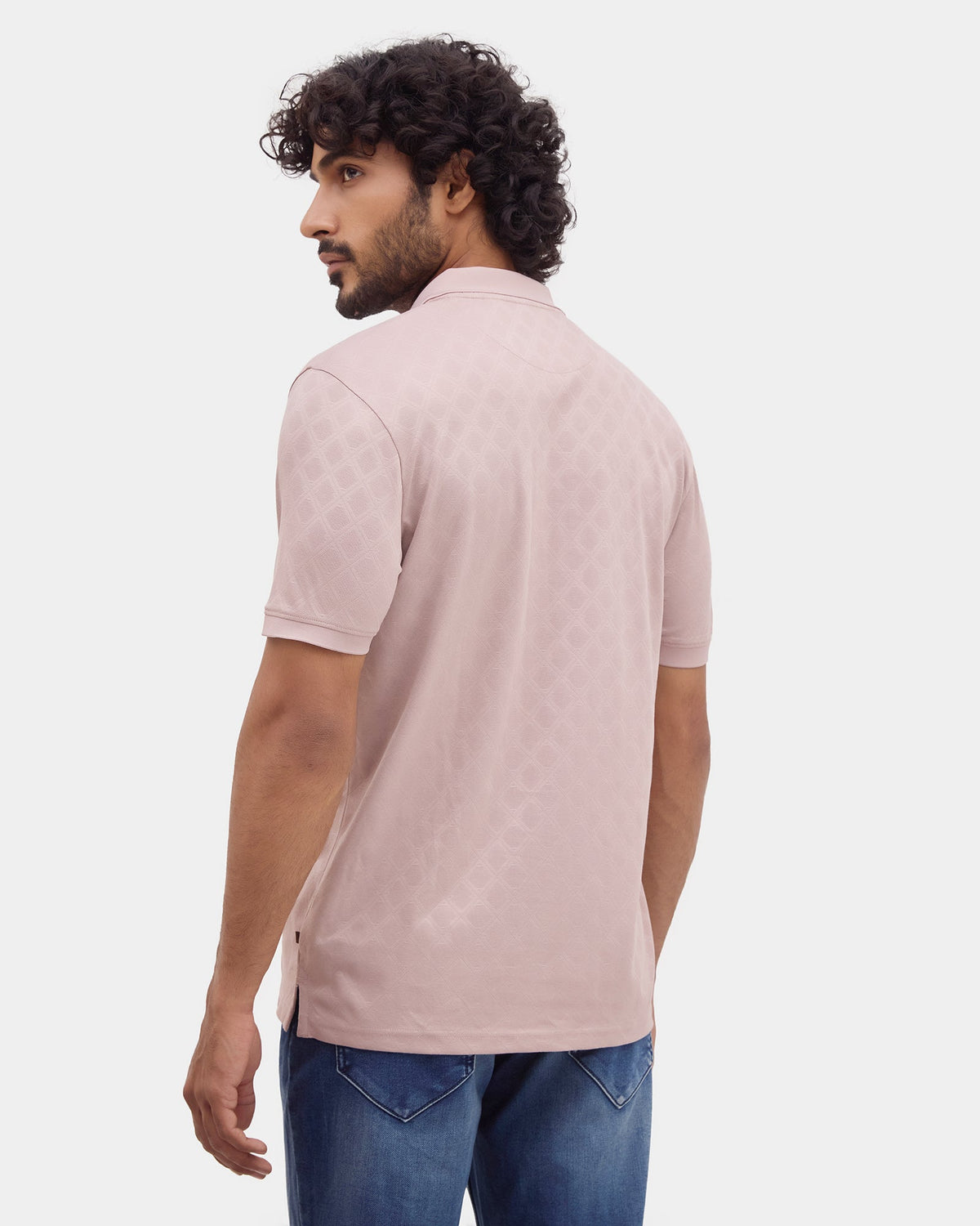 Ether Beige Textured Polo - Cho