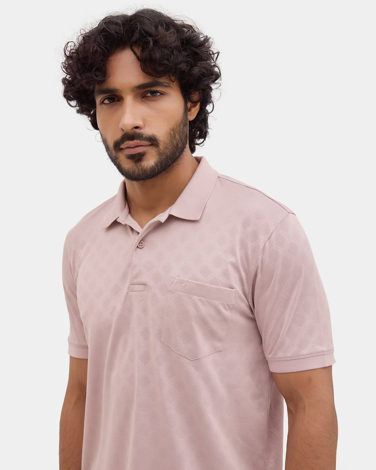 Ether Beige Textured Polo - Cho