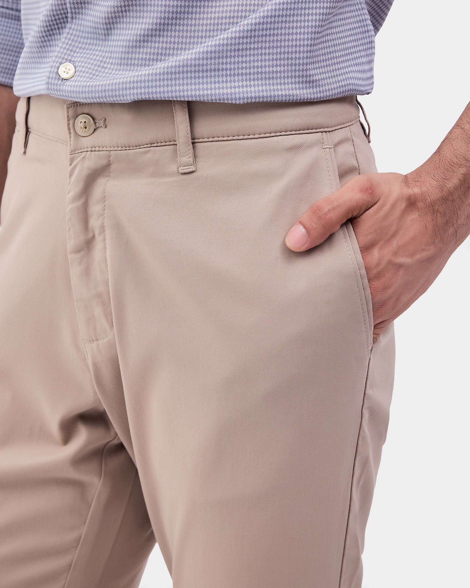 Fawn Textured Khakis - Etna