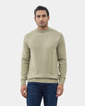 Fern Green Crew Neck Solid Sweater - Mario