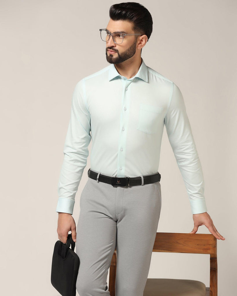 Formal Aqua Solid Shirt - Marco