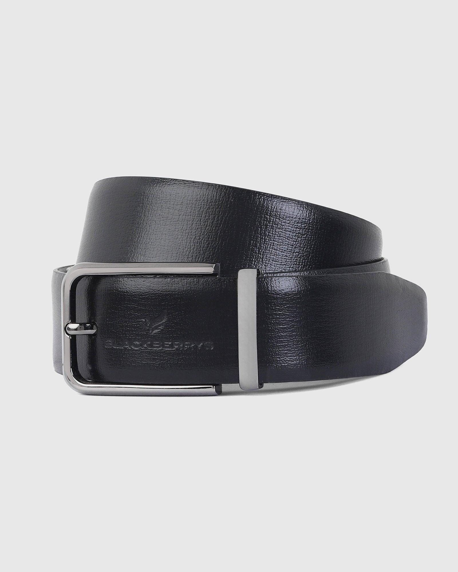 Leather Black Brown Solid Belt - Qamila