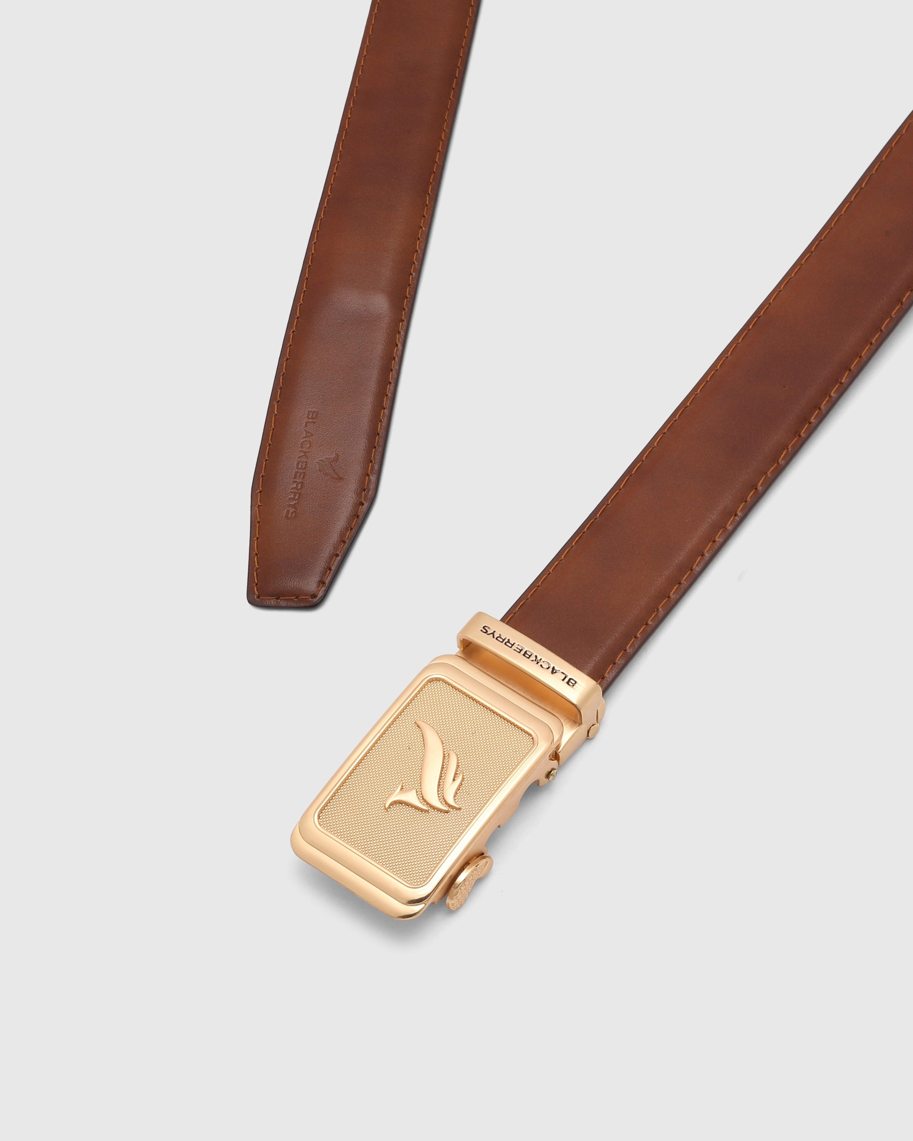 Leather Tan Solid Belt - Quadren