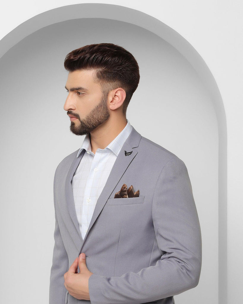 Formal Light Blue Solid Blazer - Suarez