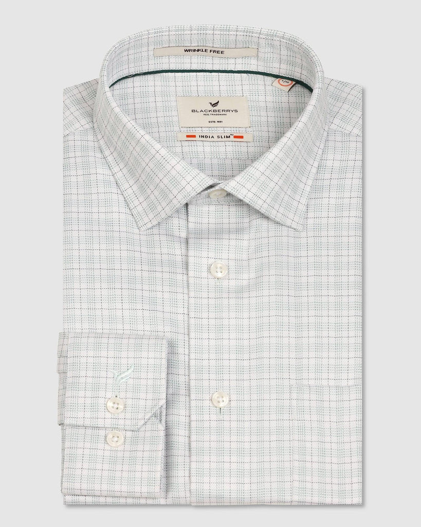 Formal Green Check Shirt - Peru