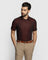 Linen Formal Half Sleeve Maroon Solid Shirt - Dino