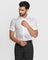 Formal Half Sleeve White Solid Shirt - Izac