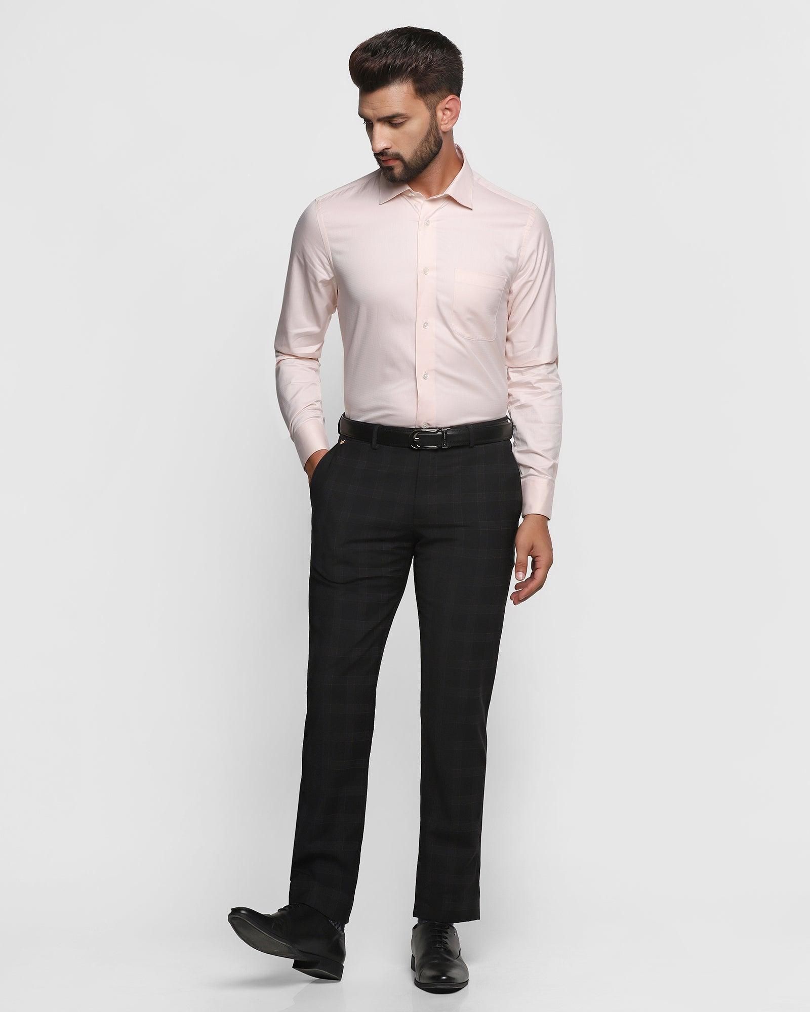 Luxe Formal Pink Solid Shirt - Wonder