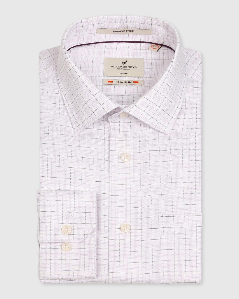 Formal Purple Check Shirt - Peru