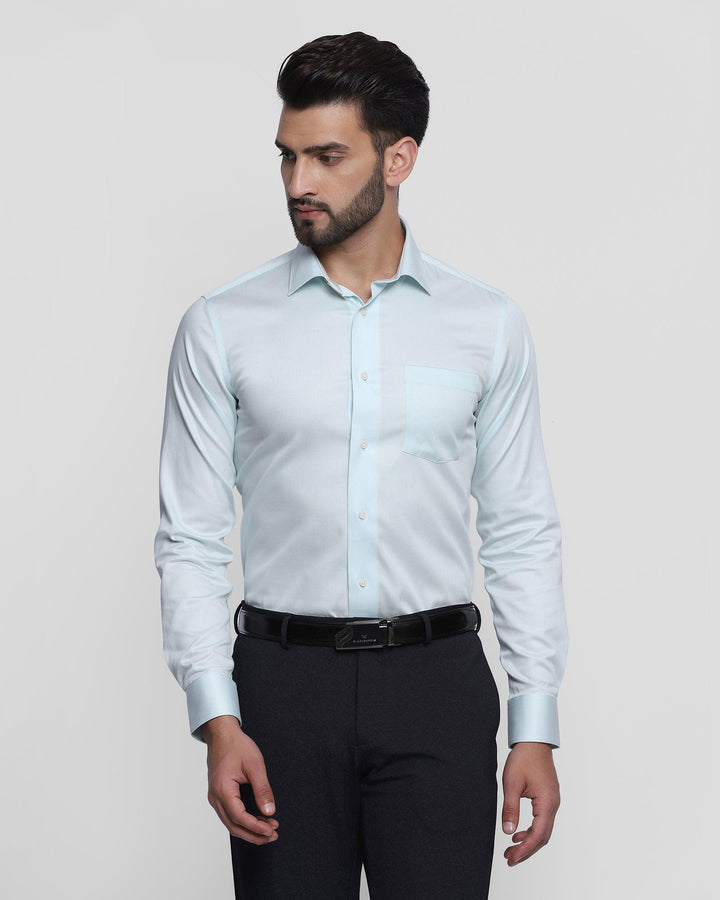 Formal Aqua Solid Shirt - Hailor