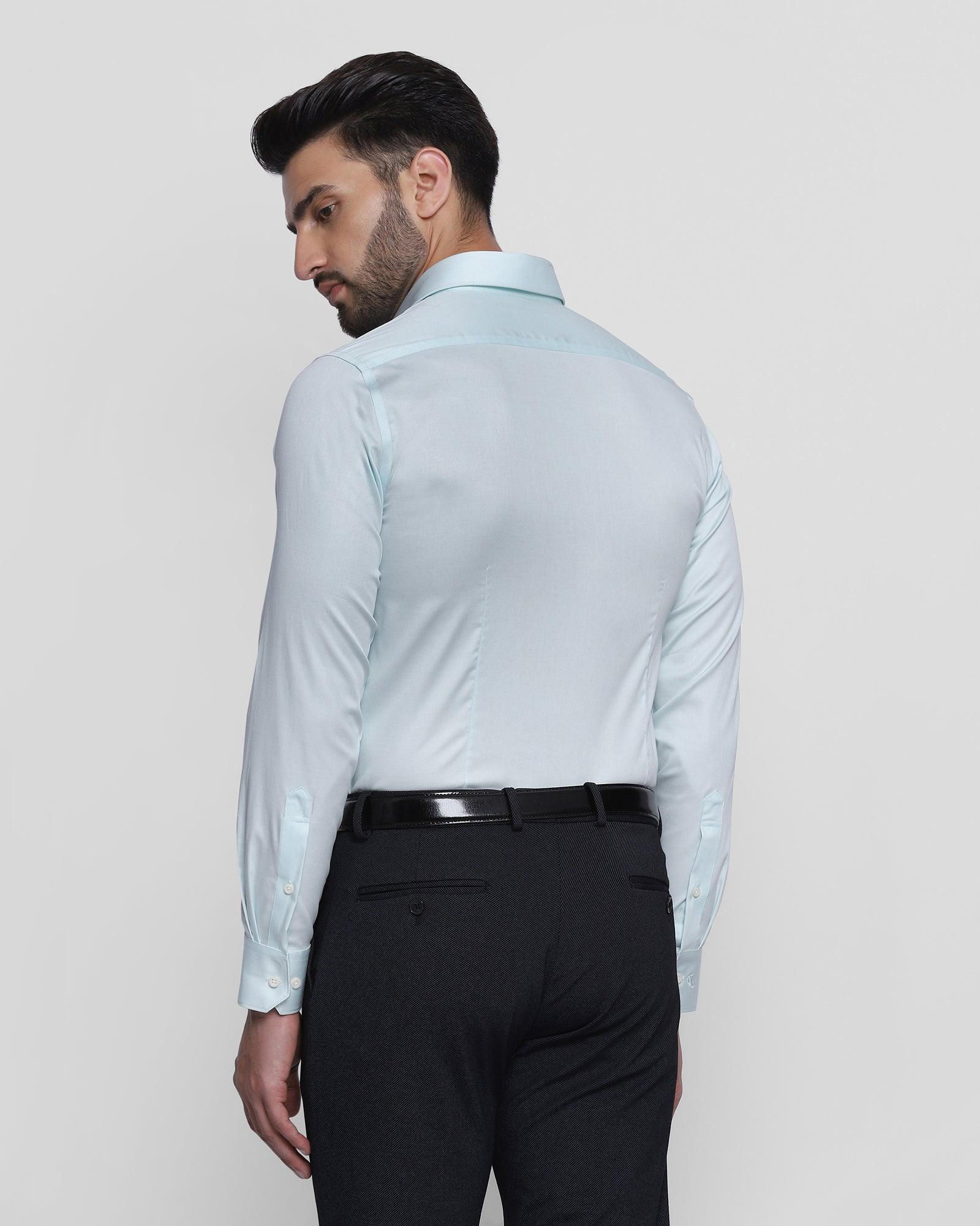 Formal Aqua Solid Shirt - Hailor