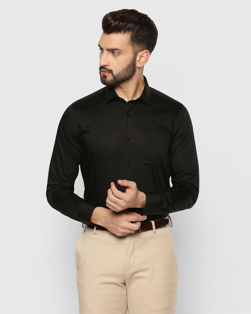 Formal Black Solid Shirt - Dawn