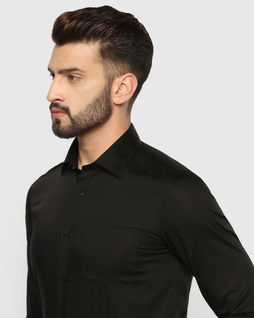 Formal Black Solid Shirt - Dawn