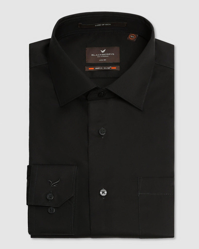 Formal Black Solid Shirt - Dawn