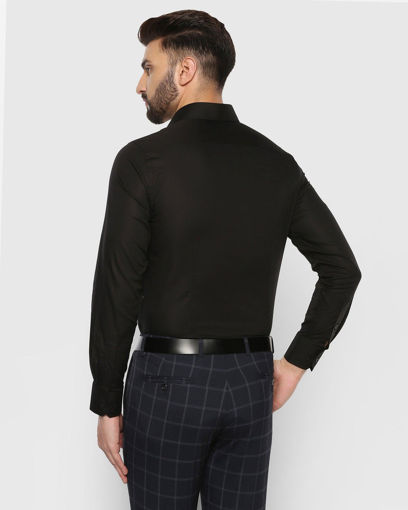 Formal Black Solid Shirt - Retro