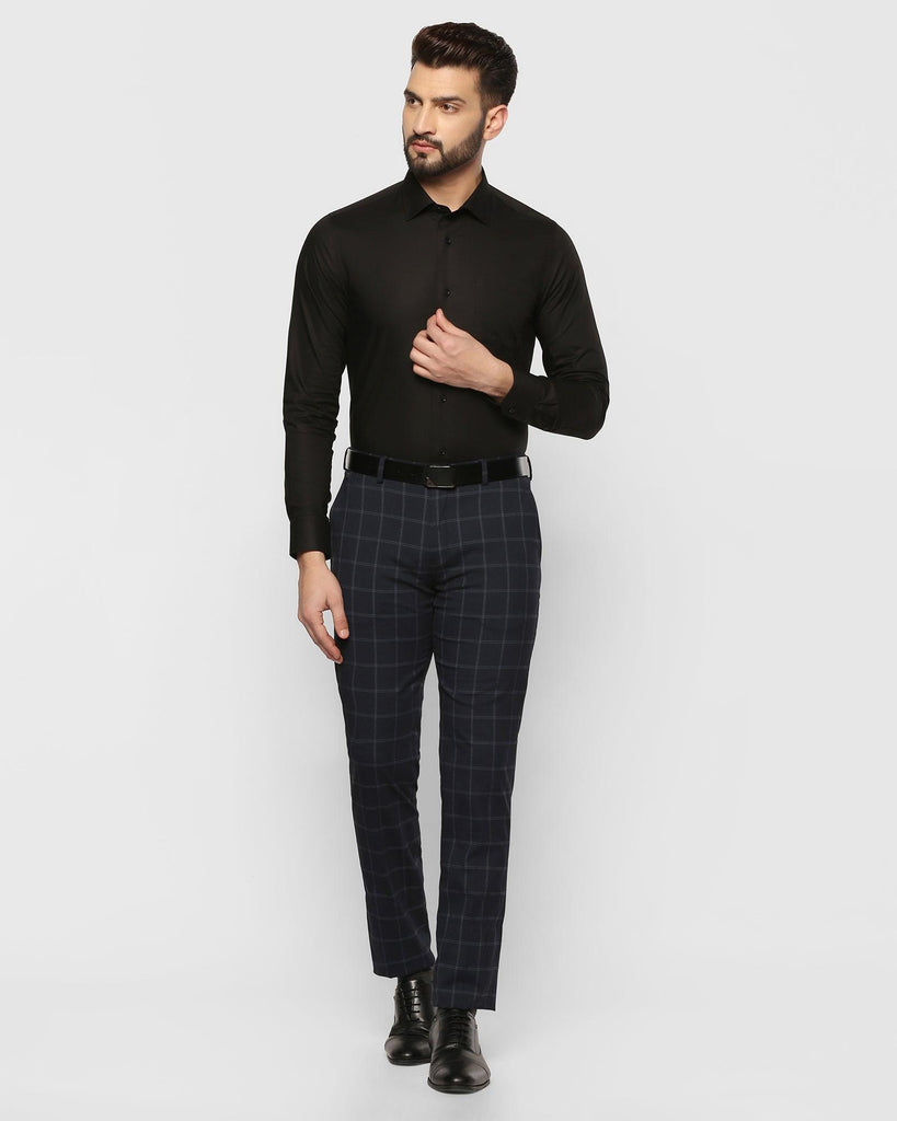 Formal Black Solid Shirt - Retro