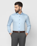 Solid Formal Shirt In Blue (Simble) - Blackberrys