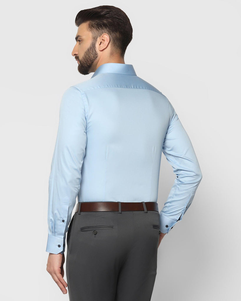 Formal Blue Solid Shirt - Simble