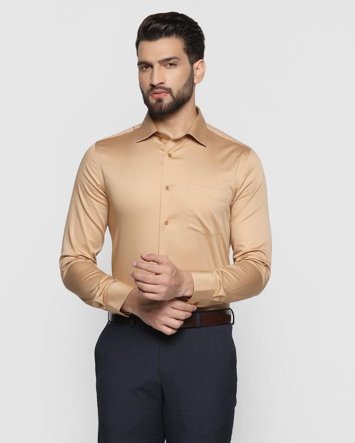 Formal Golden Solid Shirt - Manuel