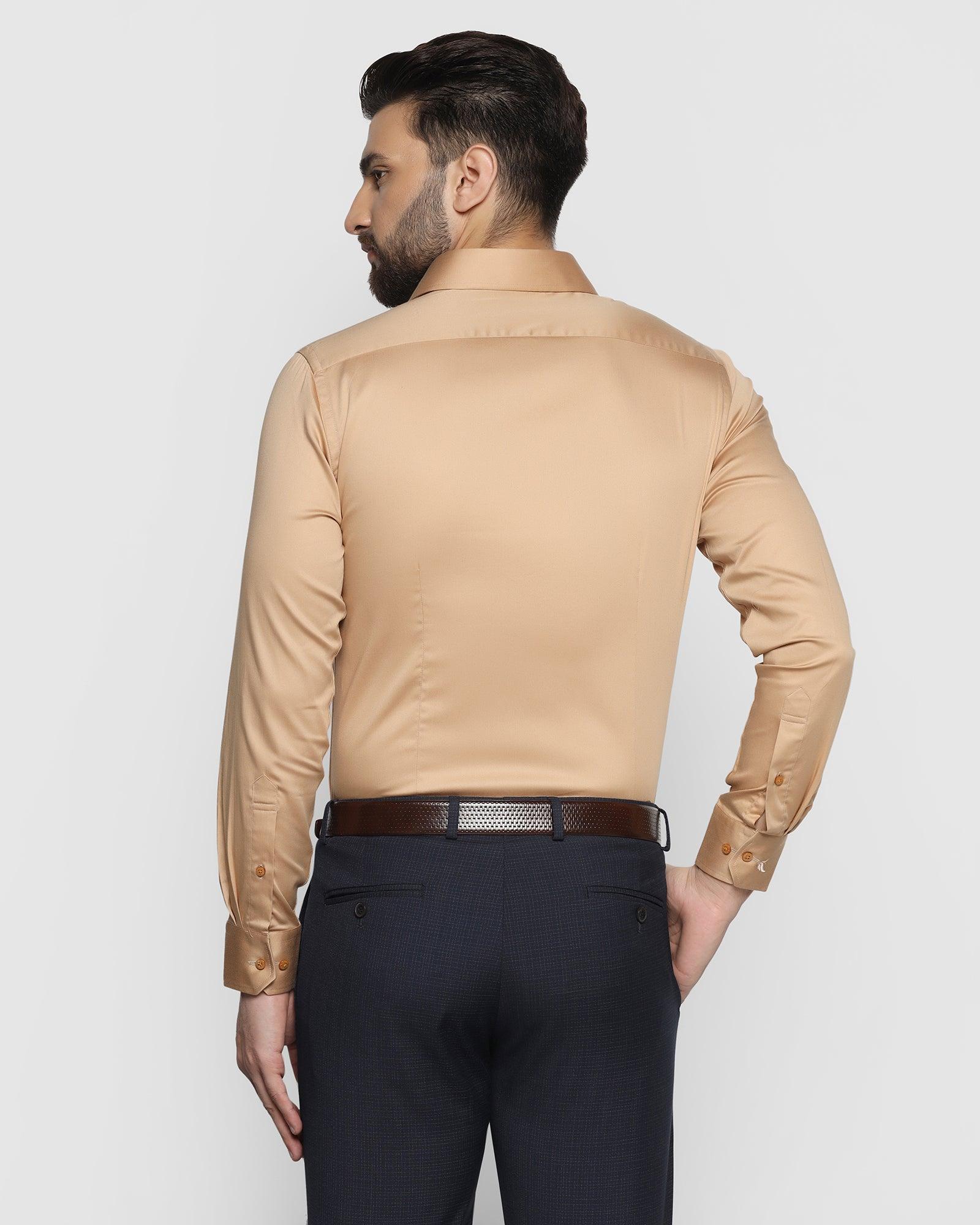 Formal Golden Solid Shirt - Manuel