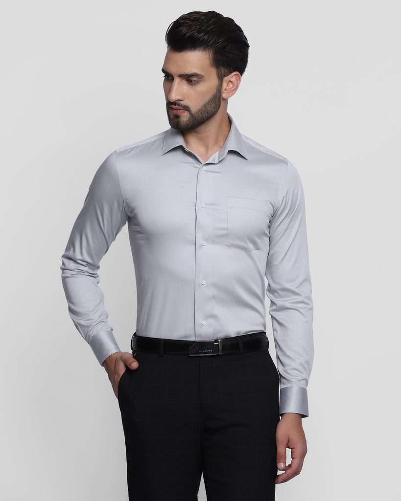 Formal Grey Solid Shirt - Hailor