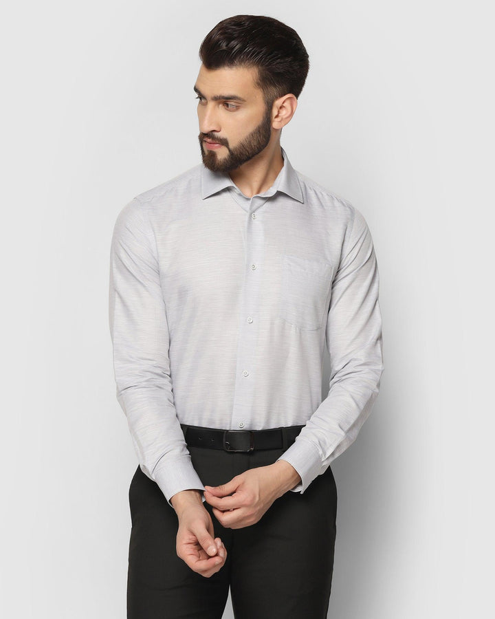 Linen Formal Grey Solid Shirt - Parson