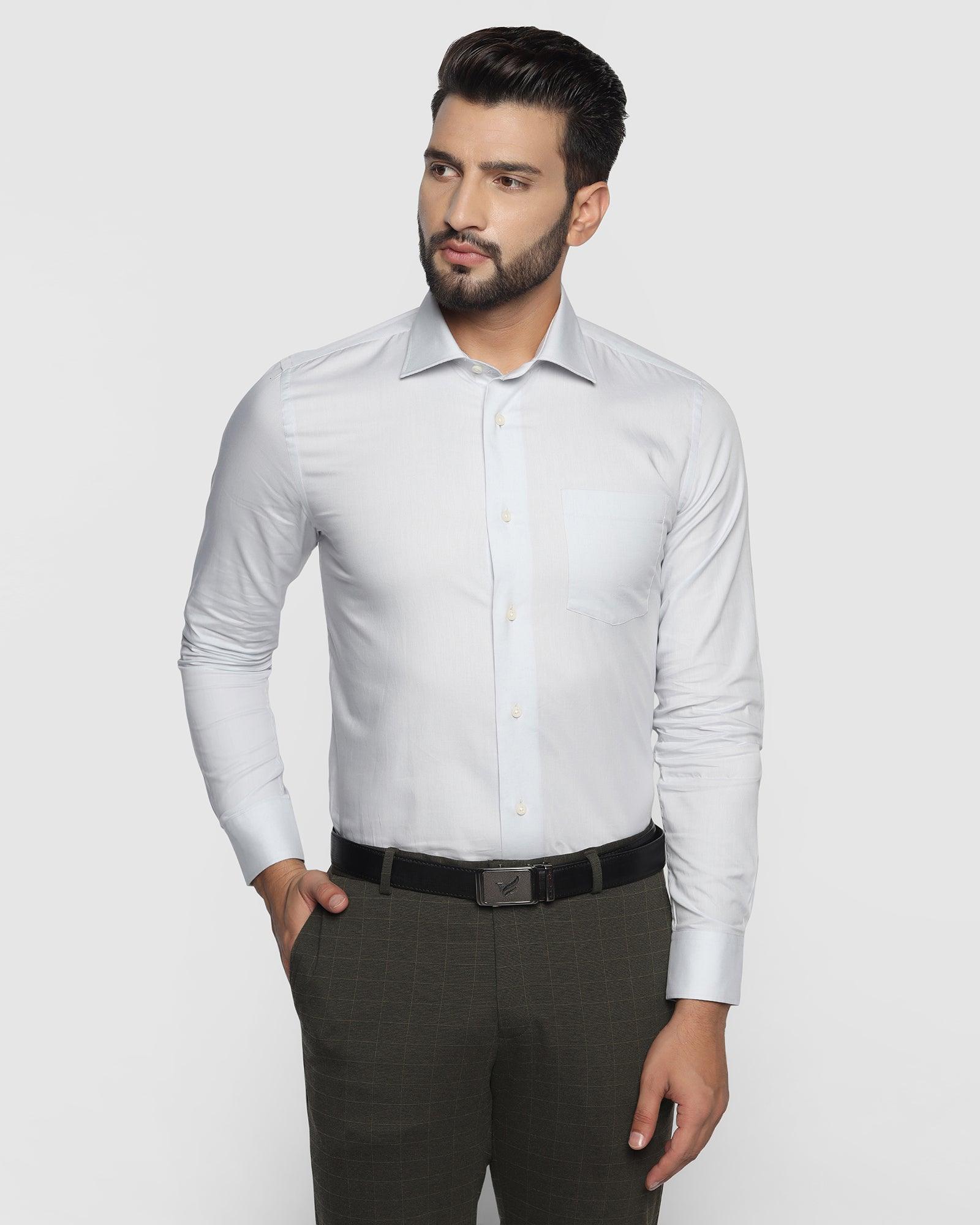 Formal Grey Solid Shirt - Retro